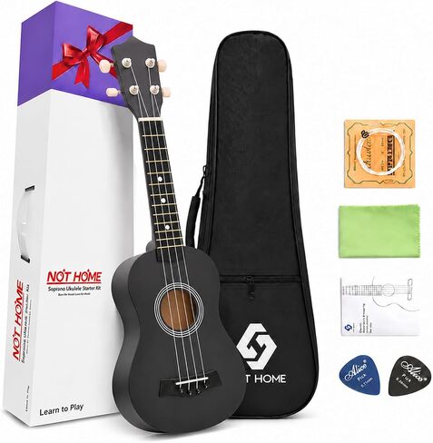 Soprano Ukulele Beginner, Basswood kids Ukuleles Starter Kit Burlywood in Kuwait