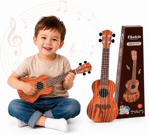 Kids Ukulele,17 Inch Toddler Guitar Toy, Musical Instrument for Kid Age 2 3 in Kuwait