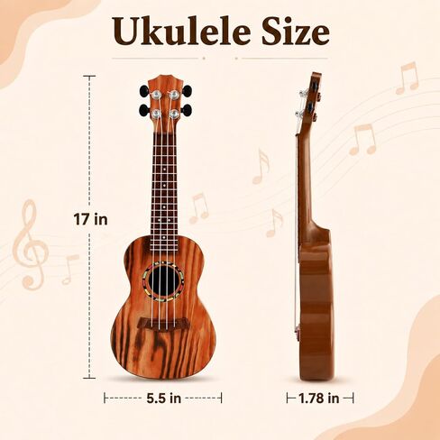 Kids Ukulele,17 Inch Toddler Guitar Toy, Musical Instrument for Kid Age 2 3 in Kuwait