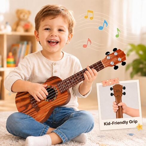 Kids Ukulele,17 Inch Toddler Guitar Toy, Musical Instrument for Kid Age 2 3 in Kuwait