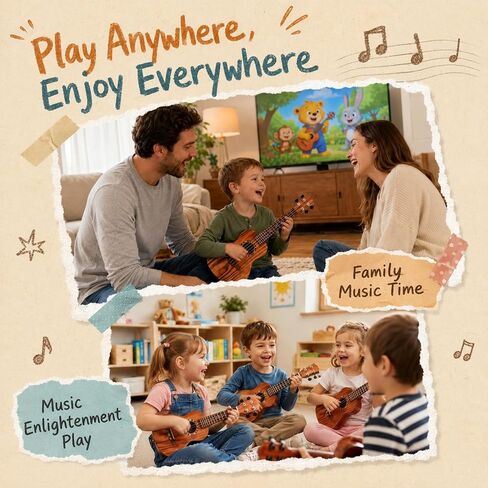 Kids Ukulele,17 Inch Toddler Guitar Toy, Musical Instrument for Kid Age 2 3 in Kuwait