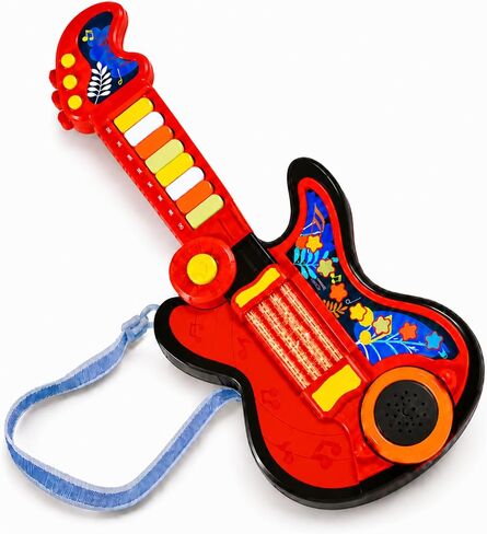 Toddler Guitar Toy, Kids Guitar and Piano with Lullaby Projector, Ages 2-5 in Kuwait