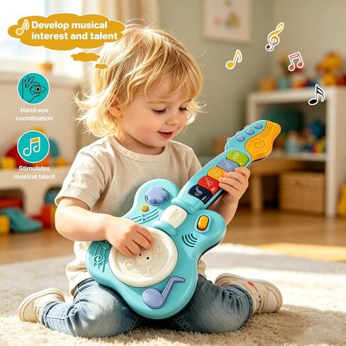 Toddler Musical Instruments Toys, Trumpet, Microphone, Guitar for Kids Baby, Musical Toy Set for Children Boys Girls Gifts,Preschool Learning Toys Ages 2 3 4 5 in Saudi Arabia