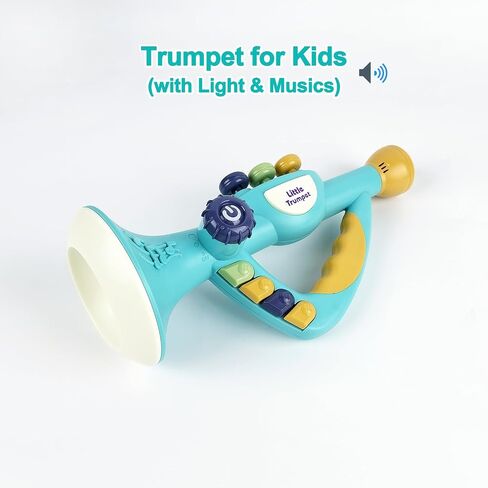 Toddler Musical Instruments Toys, Trumpet, Microphone, Guitar for Kids Baby, Musical Toy Set for Children Boys Girls Gifts,Preschool Learning Toys Ages 2 3 4 5 in Saudi Arabia