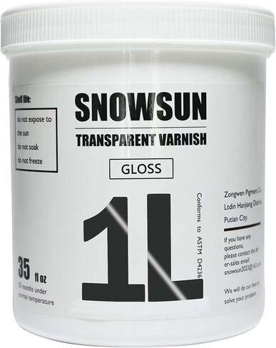 SNOWSUN High-Gloss Varnish 1L for Acrylic Painting Clear Finish in Saudi Arabia