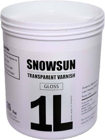 SNOWSUN High-Gloss Varnish 1L for Acrylic Painting Clear Finish in Saudi Arabia