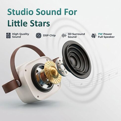 Kids Karaoke Machine with 2 Wireless Microphones, Bluetooth Speaker in Kuwait
