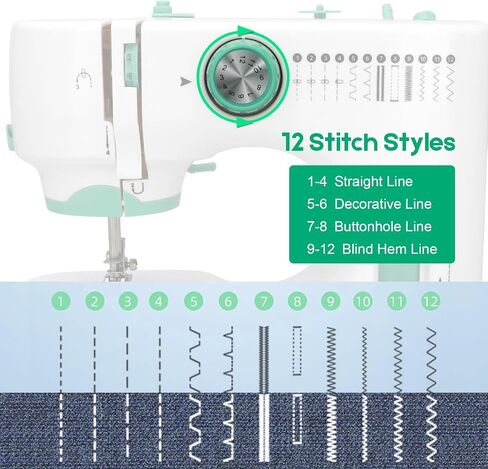 Sewing Machine for Beginners with 12 Stitches & 6 Feet in Saudi Arabia
