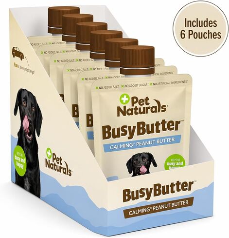 Pet Naturals BusyButter Calming Peanut Butter for Dogs, 6 Pouches in Kuwait
