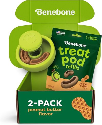 Benebone Tongue Twister & Peanut Butter Treat Pod Refill 2 Pack, 9 Count in Kuwait