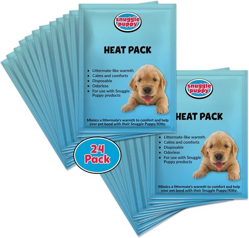 Snuggle Puppy Replacement Heat Packs for Dogs (6 Count) - Disposable Pet Comfort Warmers for Puppy Anxiety Relief - Odorless, Non-Toxic, All Natural - Fits All Snuggle Puppy Styles in Kuwait