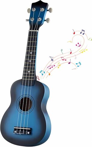 21 Inch 4 String Wooden Acoustic Guitar Ukulele for Beginner (Pink) in Kuwait
