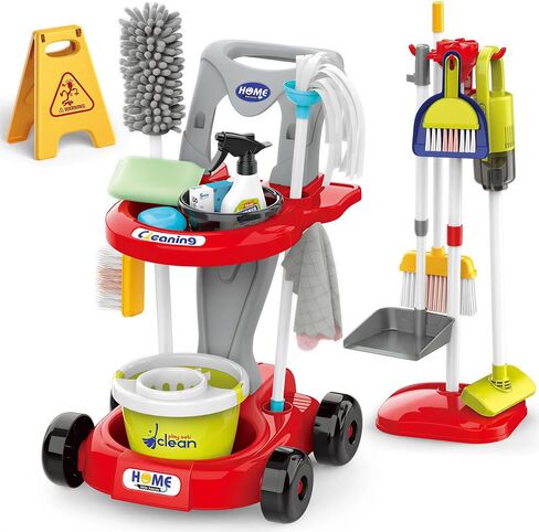 Toddler Cleaning Toy Set,New 29 - with Vacuum Cleaner,Broom & Mop,Ages 3-5 in Saudi Arabia