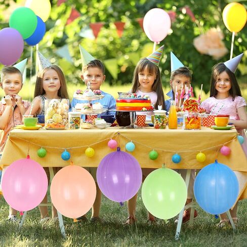 RUBFAC Punch Balloons, Birthday Balloons Party Favors For Kids, 36Pcs Thickened Heavy Duty Neon Punching Bouncy Ball for Party Goodie Bag Stuffers Exciting Outdoor Play Supply in Saudi Arabia