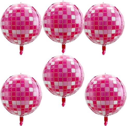 10 PCS Silver Disco Balloon 4D Round Balloon 70s 80s 90s Theme Disco Balloon Decorations Bachelorette Party Birthday Party Supplies in Kuwait
