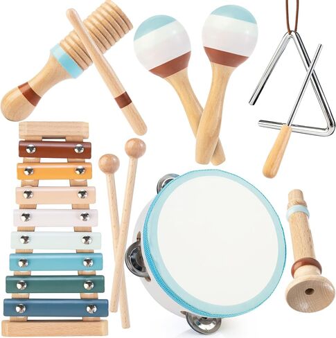 Kids Musical Instruments, Montessori Wooden Musical Toys for Toddlers in Kuwait