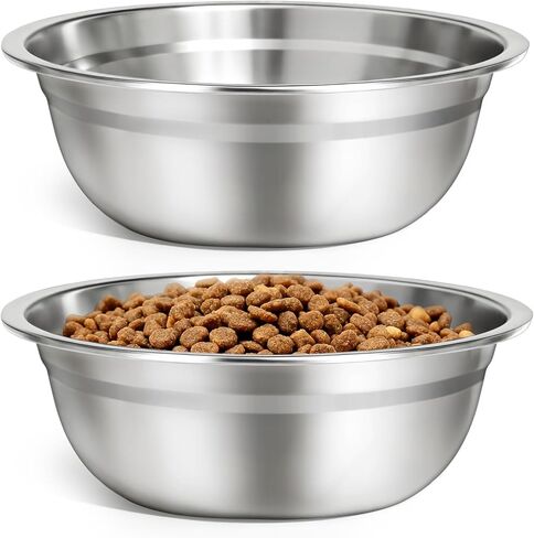 URPOWER 2 Pack 8" Stainless Steel Dog Bowls,Replacement for Elevated Stand in Saudi Arabia