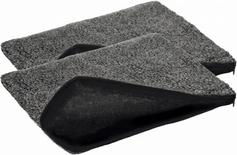 K&H Pet Products Small Animal Outdoor Heated Pad Replacement Cover, Zipper Closure, Soft & Breathable, Machine Washable, Fits K&H Small Animal Heated Pad (Sold Separately) - 12 X 9in Gray Fleece in Kuwait