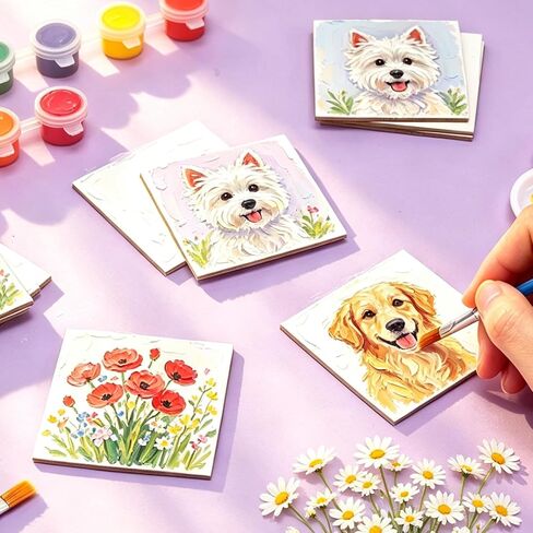 30Pack 2.5x2.5IN Square Mini Canvas Magnets, Small Magnetic Paint Canvas in Saudi Arabia