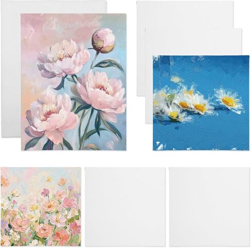 8 Pcs Blank Canvas for Painting, Art Canvas Boards for Painting in Kuwait