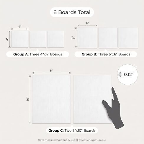 8 Pcs Blank Canvas for Painting, Art Canvas Boards for Painting in Kuwait