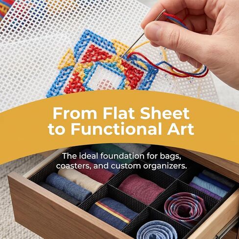 Plastic Canvas Sheets 7 Count 10.5x13.5 in, 10 Pieces in Kuwait