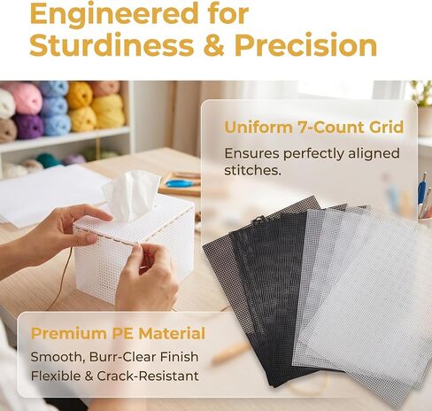 Plastic Canvas Sheets 7 Count 10.5x13.5 in, 10 Pieces in Kuwait
