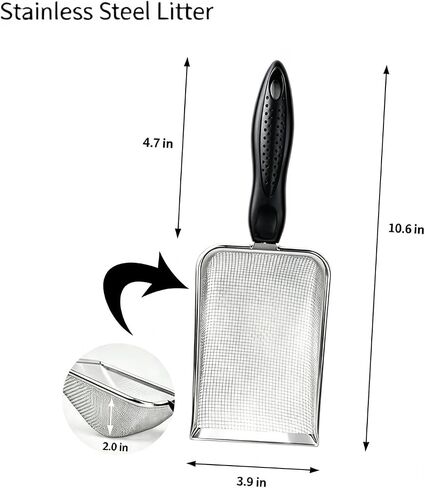 3PCS Cat Litter Scoop, Mesh Kitty Litter Scooper (2.8/3.8/5mm Mesh) in Kuwait