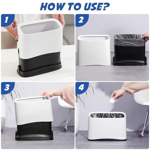 Universal Cat Litter Scoop Holder-Kitty Litter Scooper Caddy for Litter Box-Sturdy Scoop Stand Trash Container Suitable for Most Metal Litter Scooper-White in Kuwait
