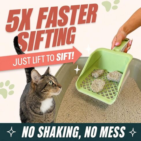 Sprinkle & Sweep Speed Sifter Switch Cat Litter Scooper, 2-in-1 Sifter Tool in Saudi Arabia