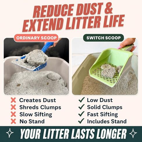 Sprinkle & Sweep Speed Sifter Switch Cat Litter Scooper, 2-in-1 Sifter Tool in Saudi Arabia