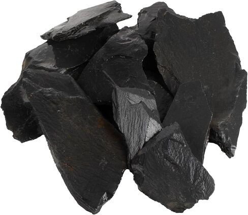 1LB Natural Slate Stones-Aquarium Rocks for Fish Tank,Non-Toxic Slate for Reptile Enclosures,Terrariums & Landscaping,Durable Decorative Stones for Freshwater Tanks & Gardens (2-5 Inches) in Kuwait