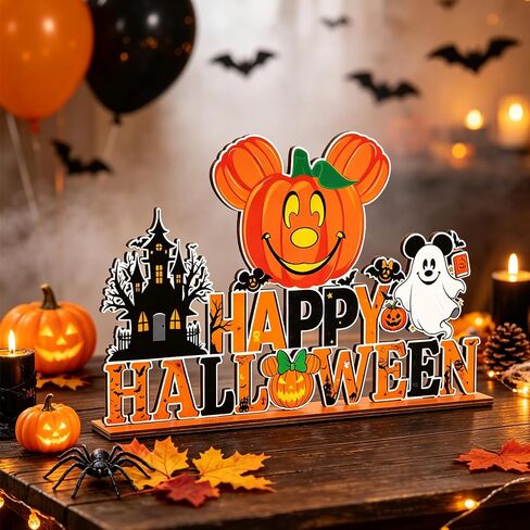 Mouse Halloween Decorations Wood Table Centerpieces in Kuwait