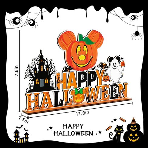 Mouse Halloween Decorations Wood Table Centerpieces in Kuwait