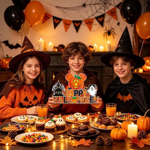 Mouse Halloween Decorations Wood Table Centerpieces in Kuwait