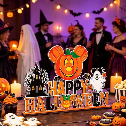 Mouse Halloween Decorations Wood Table Centerpieces in Kuwait
