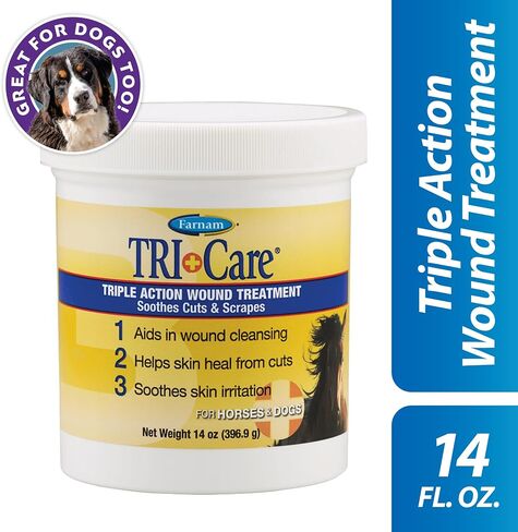 Farnam Triple Action Wound Treatment | For Horses, Ponies and Dogs | 14 oz in Kuwait