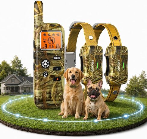 Htcuto Wireless Dog Fence System for 2 Dogs Electric Dog Fence in Kuwait