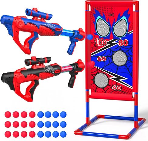 Sunrad Shooting Game for Kids 5+ Years, 2 Pack Red & Blue Shooting Toy Set in Saudi Arabia