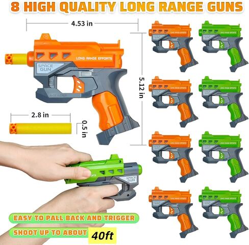 عبوتان من ألعاب المسدسات الناسفة المتوافقة مع هدايا الحفلات من Nerf Party-Gun للأطفال والأولاد وأعياد الميلاد مع مسدسات صغيرة (عبوتان) in Kuwait