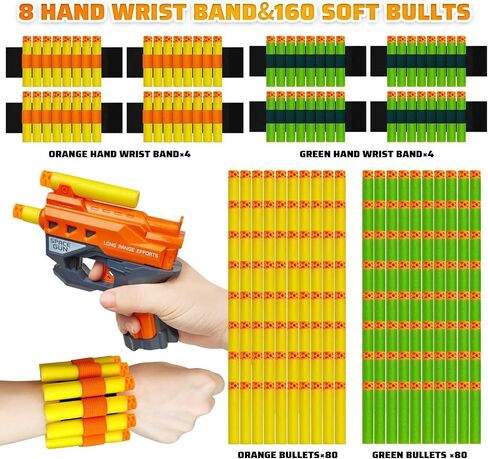 عبوتان من ألعاب المسدسات الناسفة المتوافقة مع هدايا الحفلات من Nerf Party-Gun للأطفال والأولاد وأعياد الميلاد مع مسدسات صغيرة (عبوتان) in Kuwait