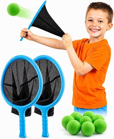 Slingshot Catch & Launch Ball Game Outdoor Toy Gift for Kid 4-8-12 Year Old in Kuwait