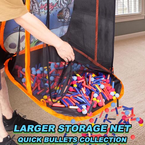 Quanquer Toy Foam Blasters Shooting Practice Target Compatible with Nerf Toy Blasters - Zombie Shooting Target Game with Net - Ideal Shooting Games Toy Gift for Boys Girls Indoor Outdoor Activity in Kuwait