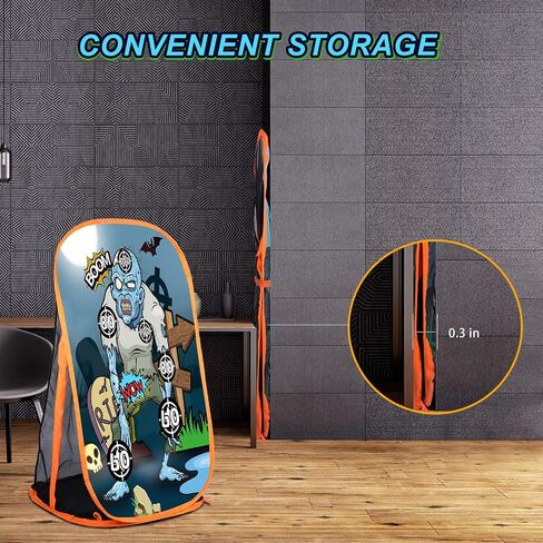 Quanquer Toy Foam Blasters Shooting Practice Target Compatible with Nerf Toy Blasters - Zombie Shooting Target Game with Net - Ideal Shooting Games Toy Gift for Boys Girls Indoor Outdoor Activity in Kuwait