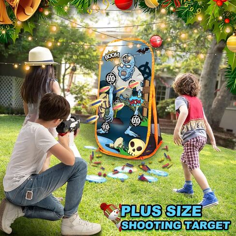 Quanquer Toy Foam Blasters Shooting Practice Target Compatible with Nerf Toy Blasters - Zombie Shooting Target Game with Net - Ideal Shooting Games Toy Gift for Boys Girls Indoor Outdoor Activity in Kuwait