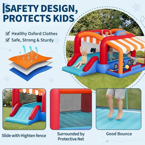 Jojoka Bounce House, Inflatable Bounce House for Kids Indoor Outdoor in Kuwait