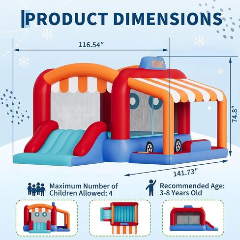 Jojoka Bounce House, Inflatable Bounce House for Kids Indoor Outdoor in Kuwait