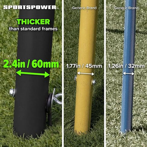 Sportspower Mt. Steel 6.4FT Heavy Duty 1200 lbs Max Weight Capacity Metal Swing Set for Kids & Adults, Steel-Core Ropes with 2 Sling Swings, 2-Person Skyflyer Swing, Bonus Trapeze Swing in Kuwait