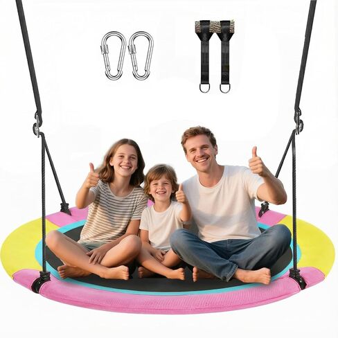 48 inch Saucer Tree Swing for Kids Adult, Larger Flying Swing forFamily in Kuwait