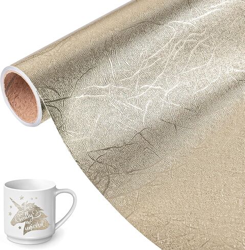 VINYL FROG Tree Texture Adhesive Vinyl Roll 12" x6ft Rose Gold Permanent Craft Vinyl, Metallic foil Vinyl Sticker for Crafts Vinyl Cutter, for Cup Decor, Home Decor in Kuwait